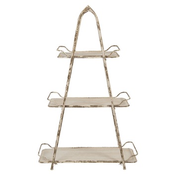 Raft 3 polite din fier alb antichizat 73 cm x 35 cm x 118 h Raft 3 polite din fier alb antichizat 73 cm x 35 cm x 118 h