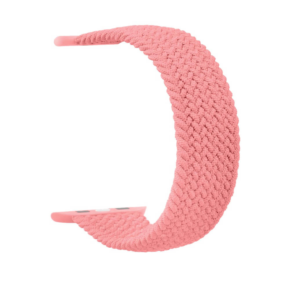 Curea textila marimea M pentru Apple Watch 38mm, 40mm, Tactical 757 Band Braid String Band (roz)