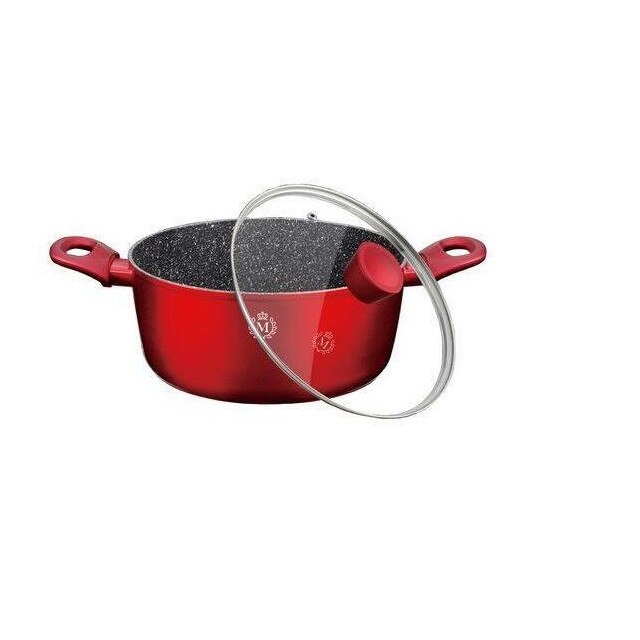 Cratita cu interior granit, MasterKlass MK-1031-20, capac, 2.1 L, 20 cm