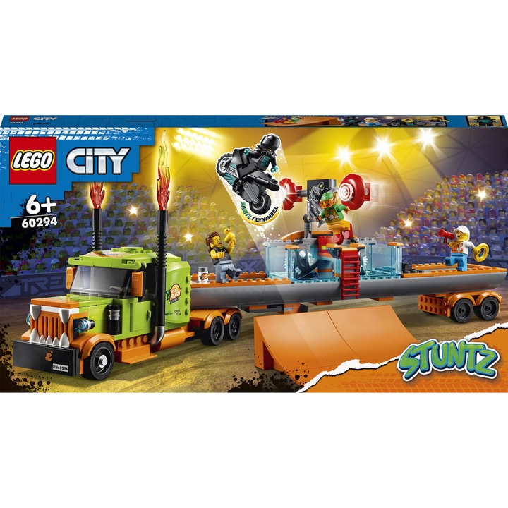 LEGO City Stuntz - Камион за каскадьорско шоу 60294, 420 части