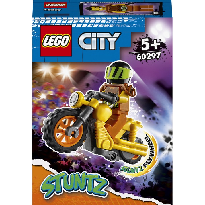 LEGO City Stuntz - Каскадьорски мотоциклет за разрушаване 60297, 12 части