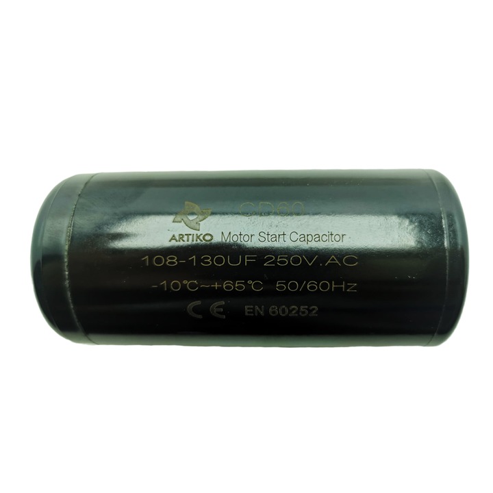 Motorindító kondenzátor, CD60, 108-130uF(MFD), 250VAC