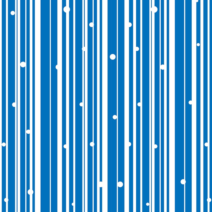 Autocolant Art Star pentru mobilier, Dungi verticale si buline, Pattern, autoadeziv, latime 50 cm x lungime 50 cm