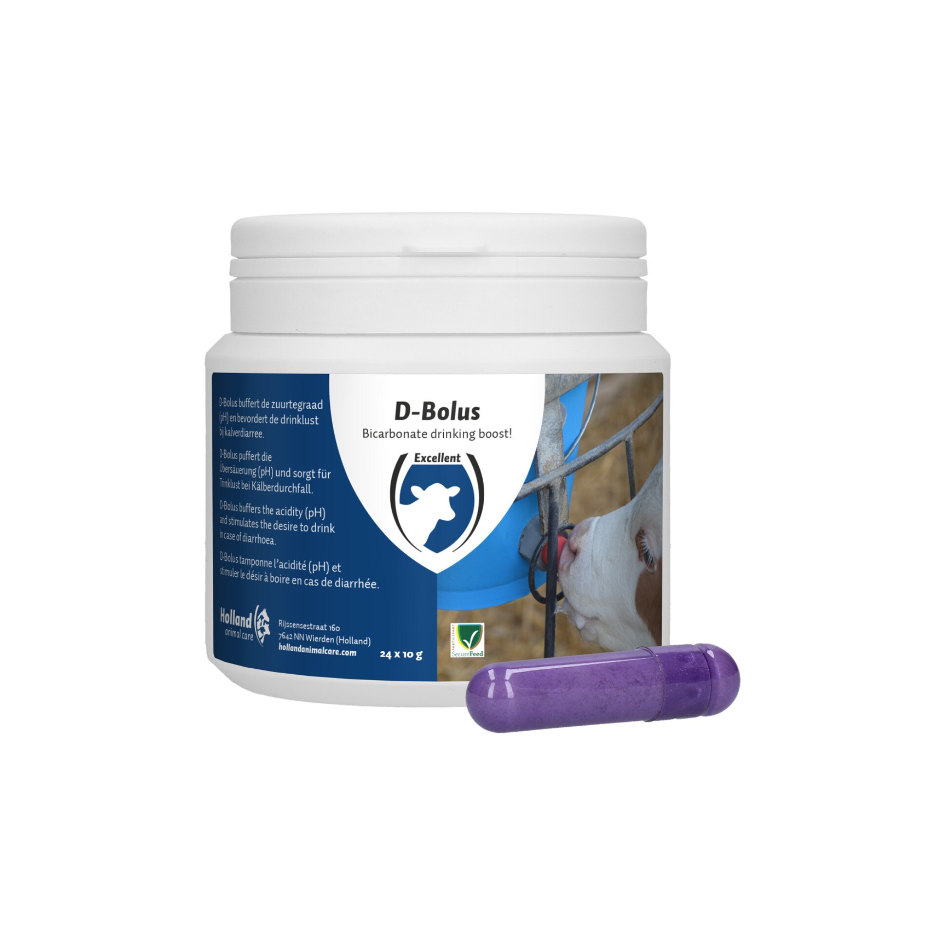 Bolusuri cu eliberare rapida de bicarbonat pentru vitei, Excellent D-Bolus, cutie 24 bucati