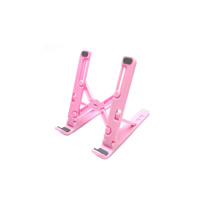 MRG MN0000 telefontartó, irodai használatra, összecsukható, rózsaszín