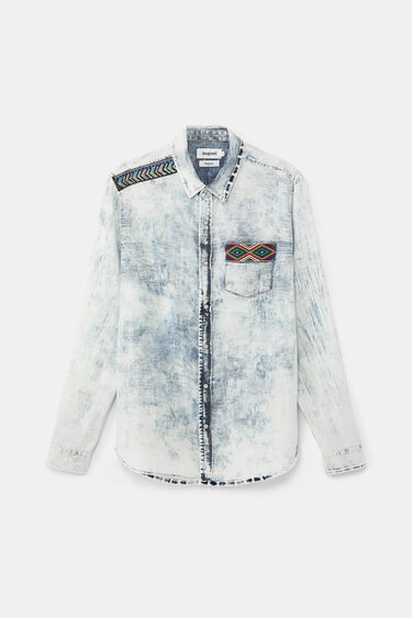Camasa denim , Desigual , Regular fit