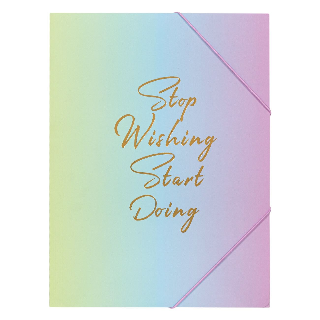 Mapa Zola®, 24x32 cm, prindere elastica, model holografic roz turcoaz