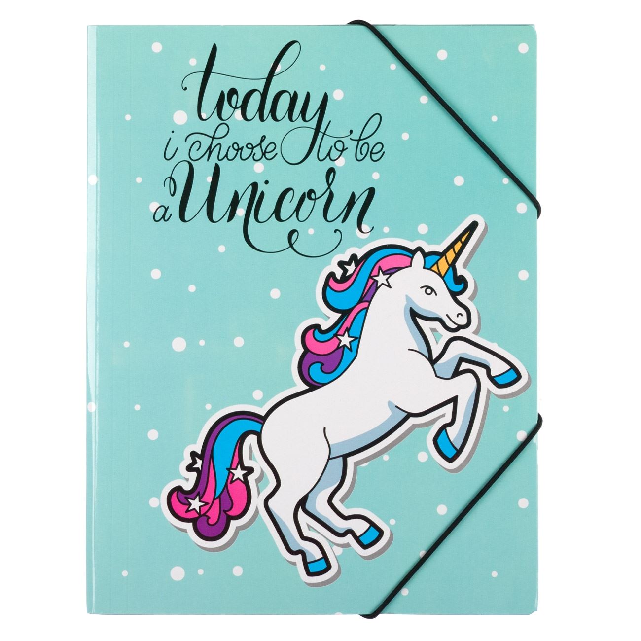 Mapa Zola®, 24x32 cm, prindere elastica, model unicorn