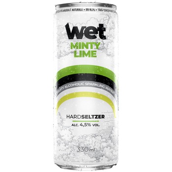 Bautura Alcoolica Fructata Wet, Minty Lime, 4.5%, 0.33l Bautura Alcoolica Fructata Wet, Minty Lime, 4.5%, 0.33l