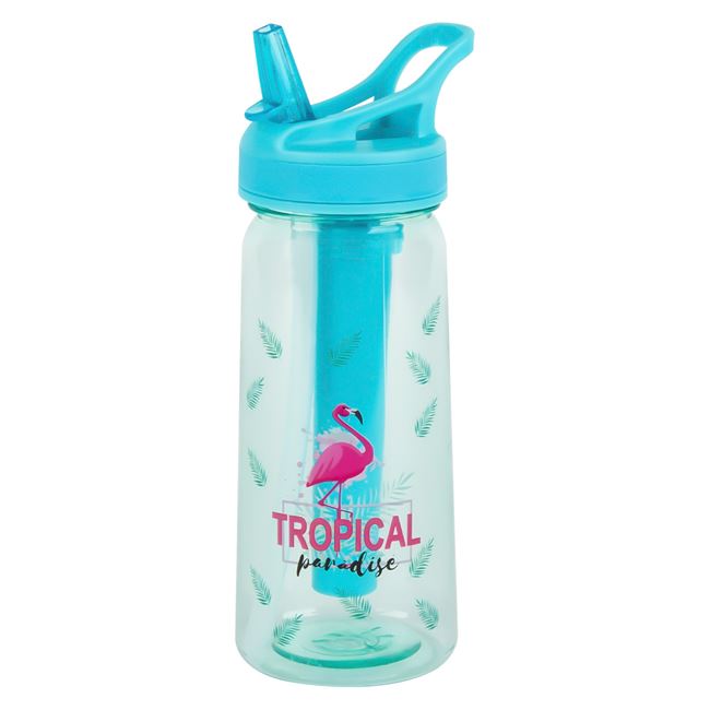Bidon de apa, Zola®, cu suport pentru gheata, tucoaz, FLAMINGO, din plastic, 500 ml