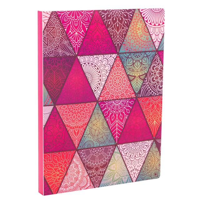 Mapa Zola® de prezentare A4, cu 20 folii incluse, imprimeu triunghiuri colorate