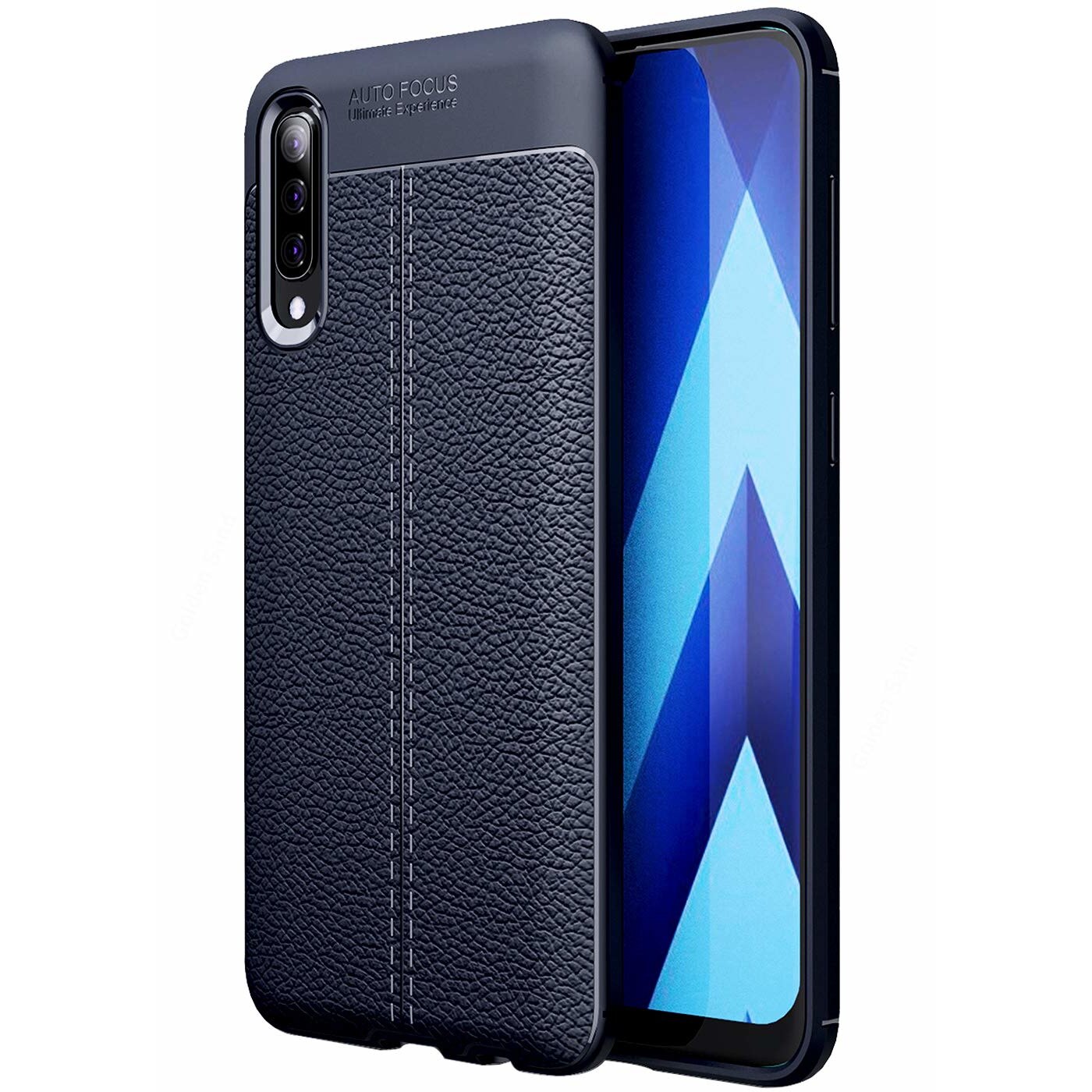 Husa Antisoc model tip Piele AutoFocus pentru Samsung Galaxy A70 / A70s , Albastru