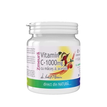 Vitamina C 1000 miligrame cu Macese si Acerola cu Arome de Zmeura 10 capsule Medica Vitamina C 1000 miligrame cu Macese si Acerola cu Arome de Zmeura 10 capsule Medica