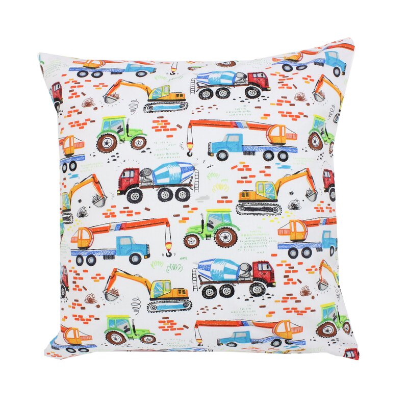 Perna alba cu masinute si tractoare, 30 x 40 cm