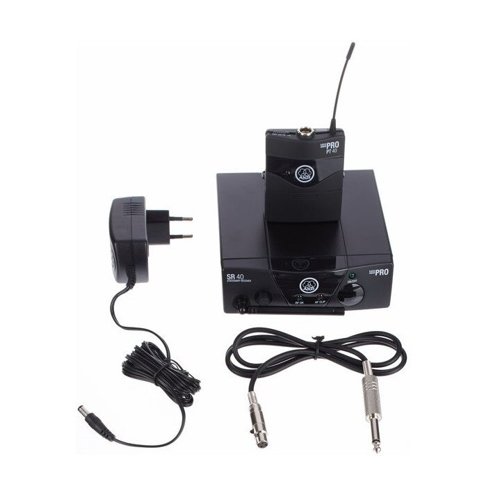 Microfon Wireless AKG WMS 40 mini pentru instumente, cablu mini xlr la jack 6,3mm inclus, frecventa ISM 2