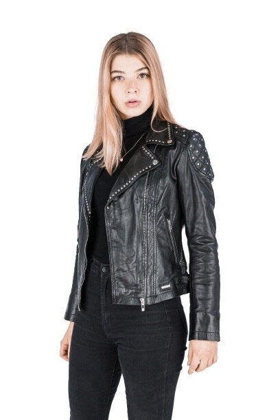 Geaca de piele Crazy Girl CBL, 38 EU, Negru