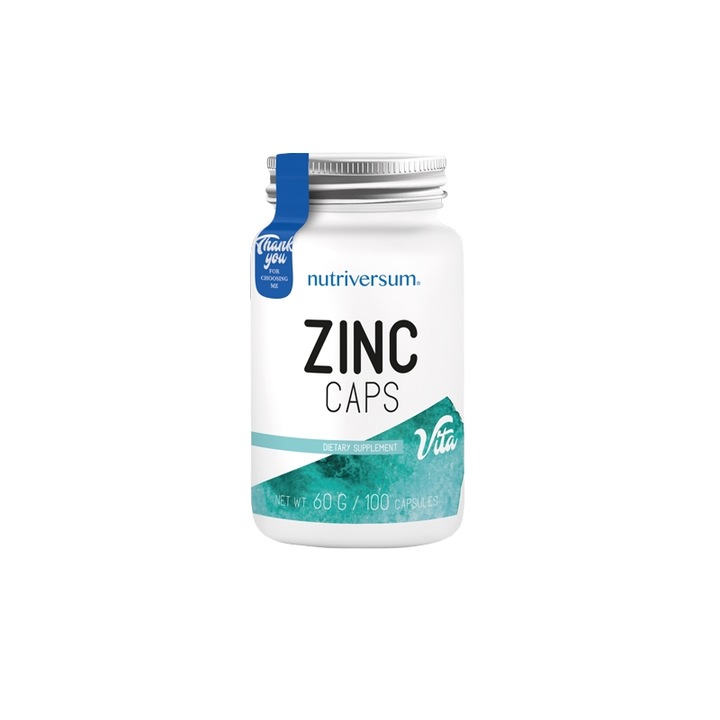 Supliment alimentar ZINC 100 capsule, Nutriversum