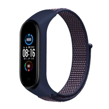 Curea Bratara Fitness compatibil Xiaomi Mi Band 3 / 4 / 5 / 6 din material textil cu arici rezistenta la apa, Midnight Blue Curea Bratara Fitness compatibil Xiaomi Mi Band 3 / 4 / 5 / 6 din material textil cu arici rezistenta la apa, Midnight Blue