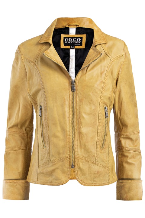 Geaca de piele M Jay CBL, Crem/Bej, Bej/Crem