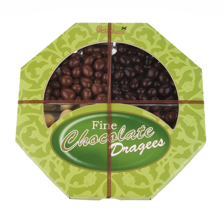 Drajeuri din ciocolata mixta cu diverse fructe 220g