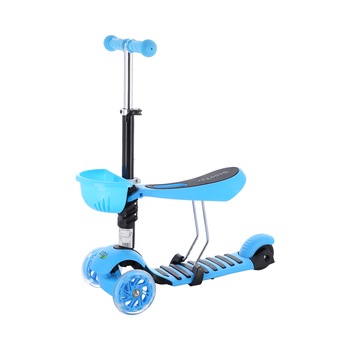 Trotineta 3in1 pentru copii HLB08, Nils, Pliabila, Cu scaunel detasabil, Inaltime reglabila, albastru Trotineta 3in1 pentru copii HLB08, Nils, Pliabila, Cu scaunel detasabil, Inaltime reglabila, albastru