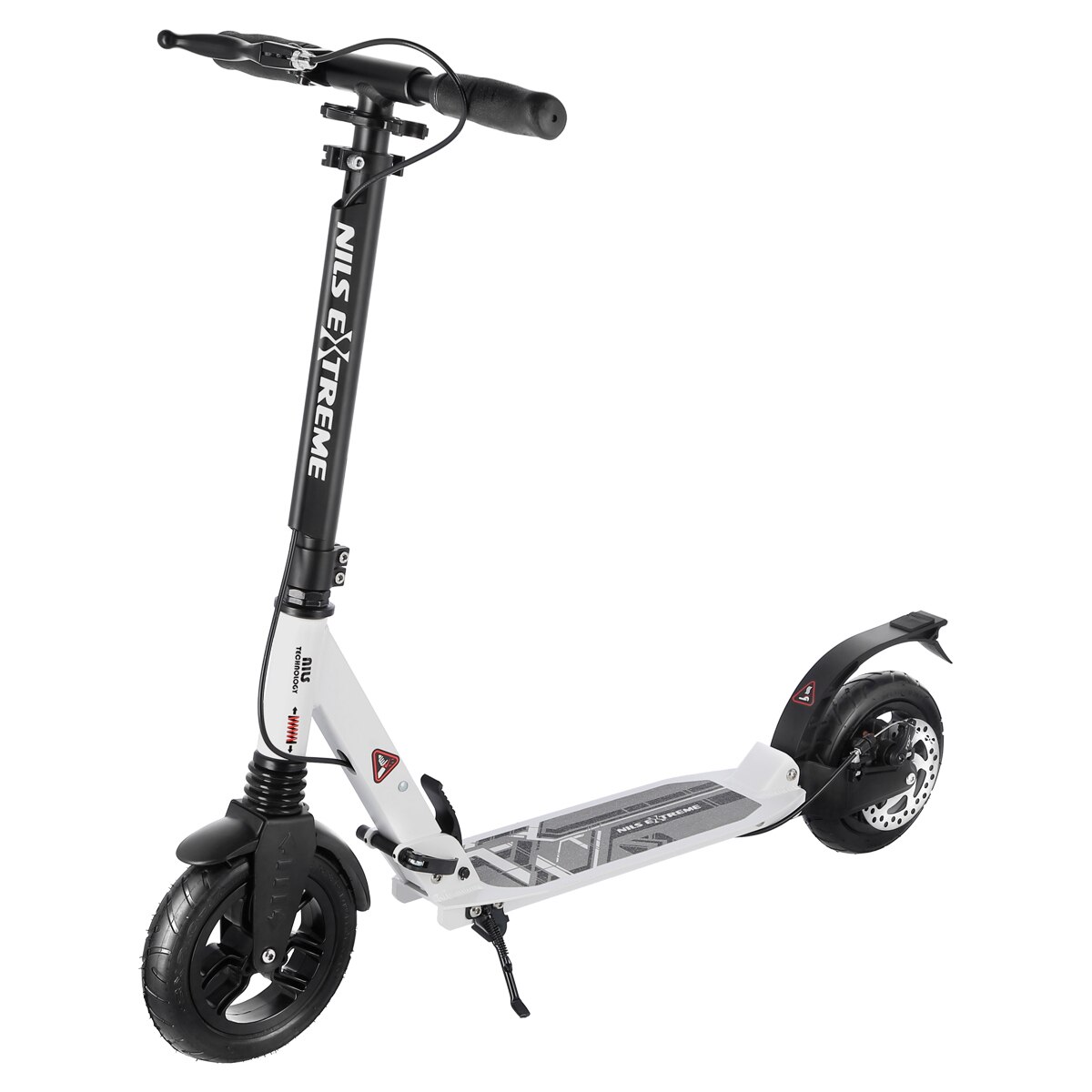 Scuter pentru copii cu FRANA HM208T, Nils, reglabil pe inaltime, alb