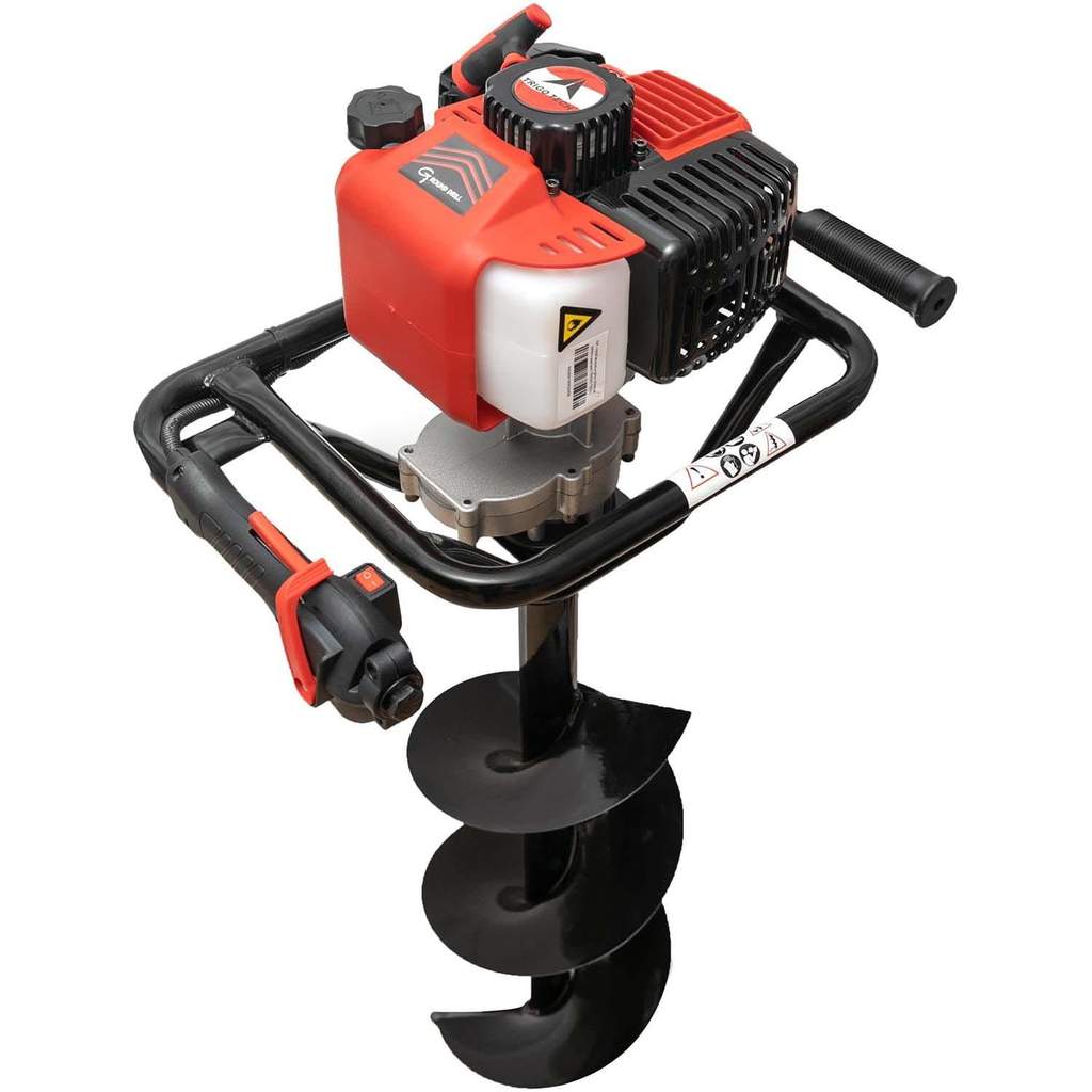 Set Motoburghiu Trigo Tech 2.5CP cu Burghiu de 100mm Foreza pentru pamant