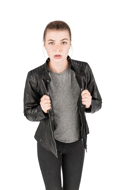 Geaca de piele Lotte CBL, Negru, Negru