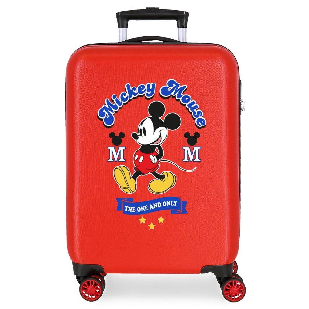 Troler cabina ABS Mickey The one, rosu, 55x38x20 cm
