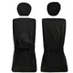 Калъфи/тапицерия за предни и задни седалки Flexzon, Пълен комплект, Универсални, Черни