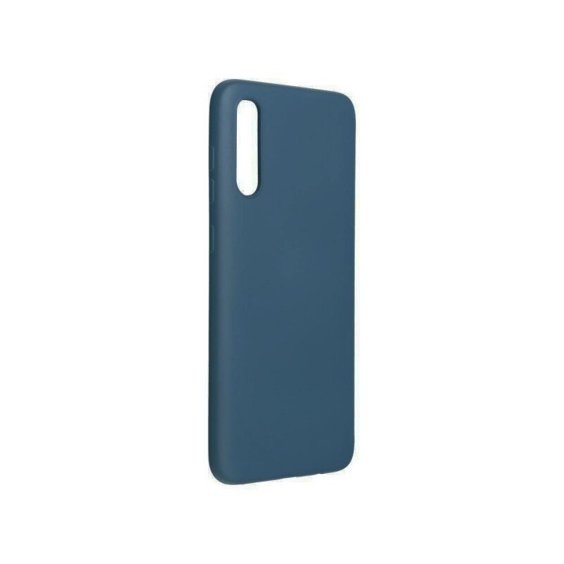 Husa Spate Forcell Silicon Pentru Samsung Galaxy A70, Alcantara La Interior - Dark Blue