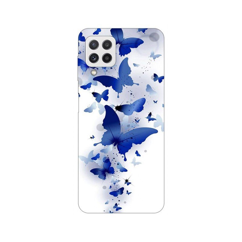 Husa Silicon Soft Upzz Print Compatibila Cu Samsung Galaxy A22 4G Model Blue Butterflies