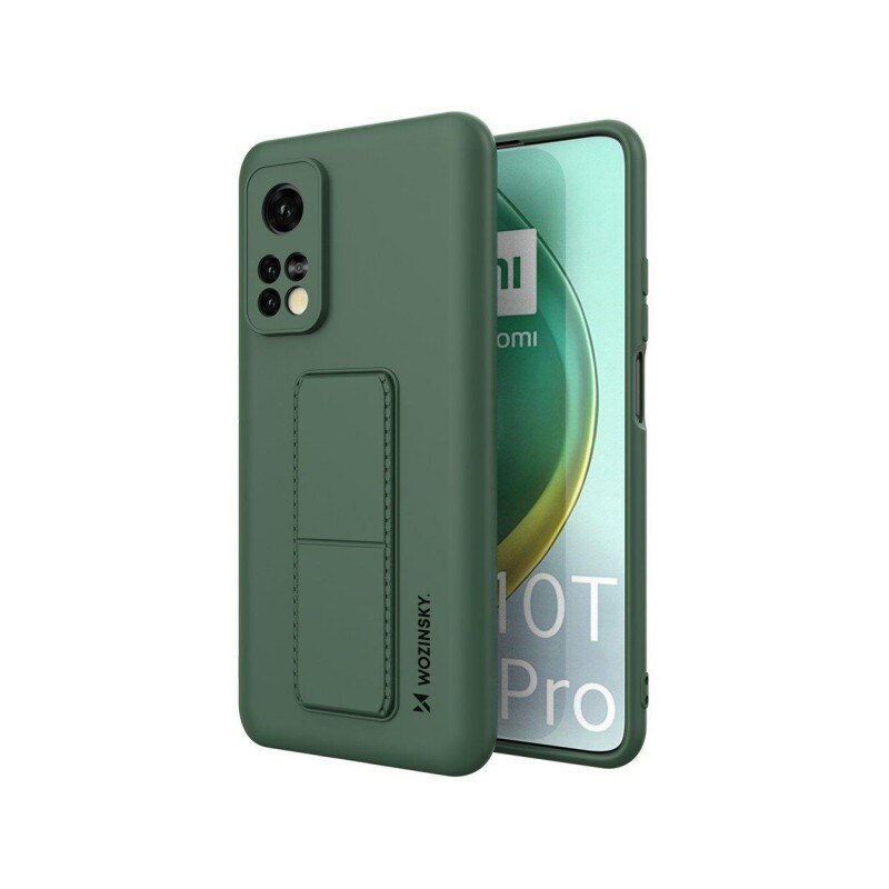 Husa Spate Wozinsky Compatibila Cu Xiaomi Mi 10T Pro 5G / Mi 10T 5G, Cu Stand Metalic Pe Spate, Protectie La Camera - Verde