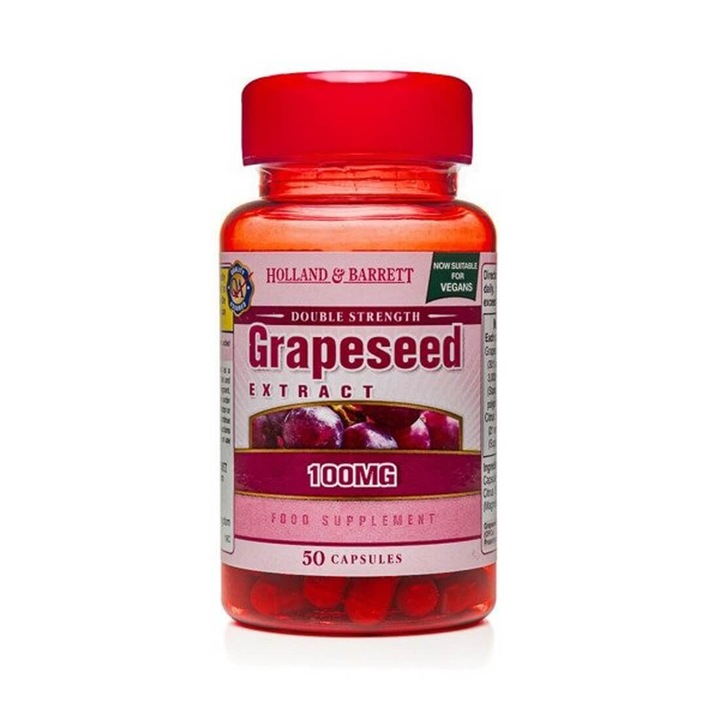 Holland & Barrett szőlőmag kivonat, 100 mg, 50 kapszula