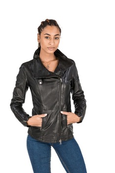 Geaca de piele Melissa CBL, Negru, Negru Geaca de piele Melissa CBL, Negru, Negru