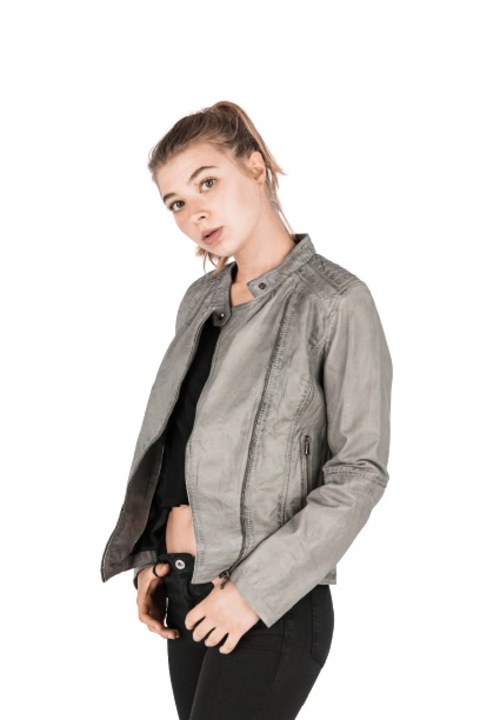 Geaca de piele Lotte CBL, Gri, Gri