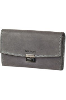 Portofel dama Woodland, 18.8x10 cm, Piele naturala, Negru Portofel dama Woodland, 18.8x10 cm, Piele naturala, Negru