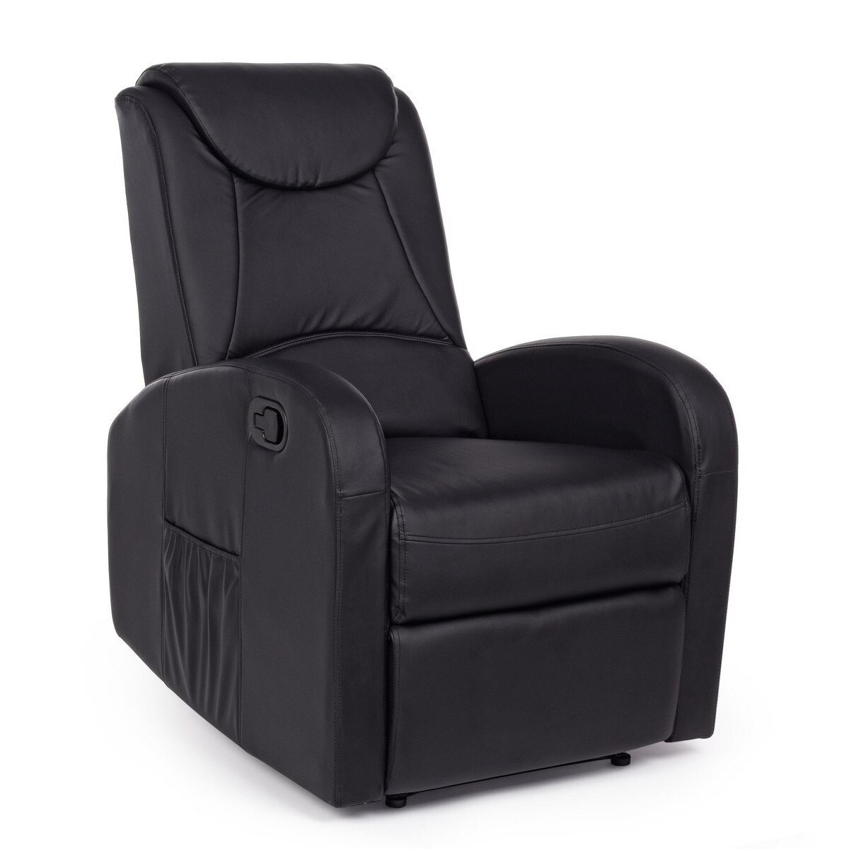 Fotoliu recliner cu tapiterie din piele ecologica Arielle 67.5 cm x 90.5/140 cm x 98 h x 45.5 h1 x 61.5 h2