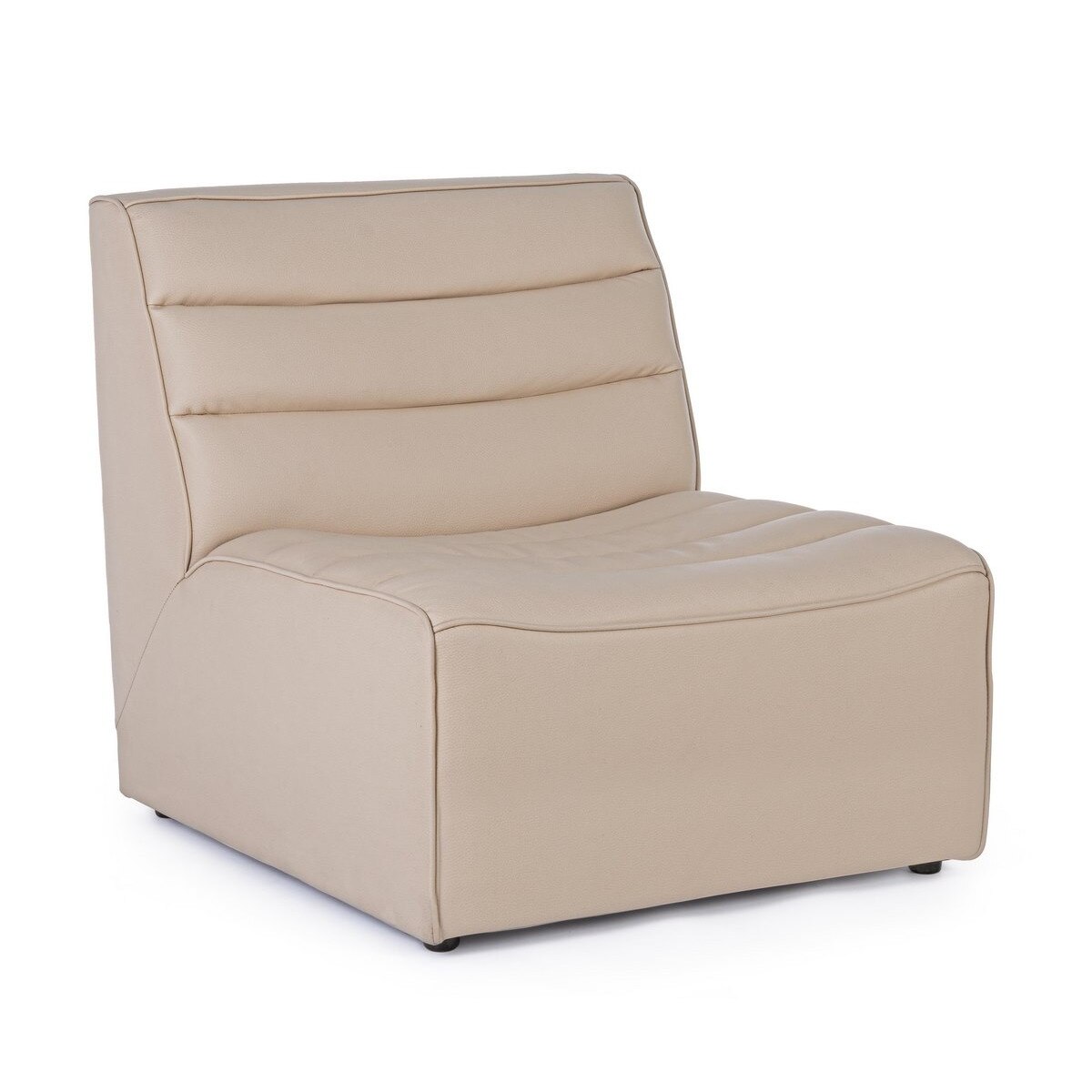 Fotoliu tapiterie piele ecologica bej Magnus 76 cm x 89 cm x 79 h x 38 h1