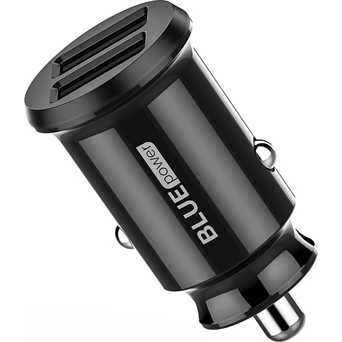 Incarcator auto BLUE Power BBZ8, 2 X USB, 2.4 A, Negru