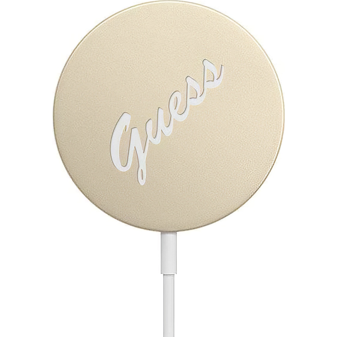 Incarcator retea Guess Wireless Magnetic Vintage, MagSafe, Quick Charge, 15W, GUCBMSVSLG, Auriu