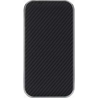 Incarcator Wireless Pitaka Air Essential Crystal Sylver, Fast Wireless (10W / 7.5W), Fibra Aramida, Negru Argintiu