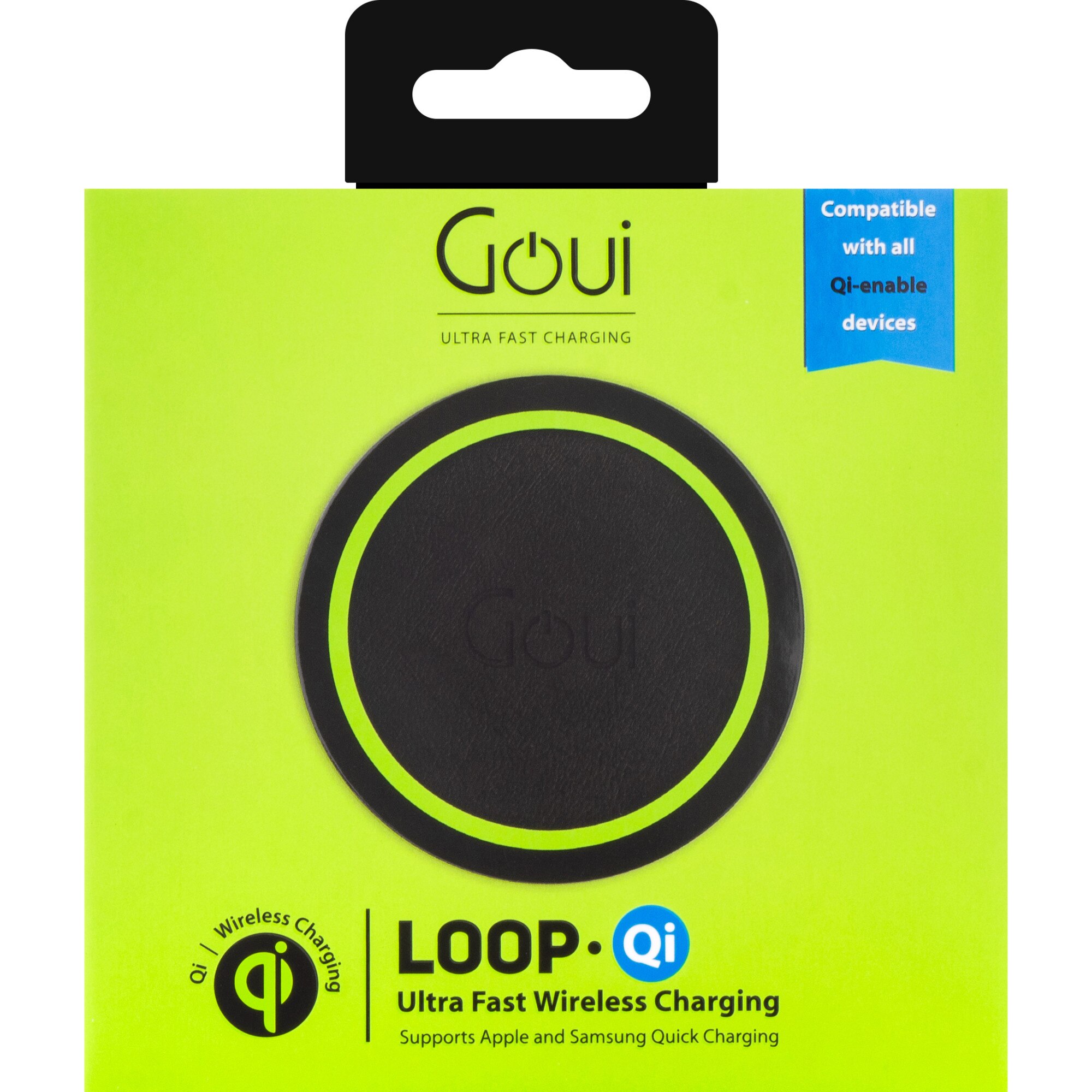 Incarcator retea Goui Wireless Loop QI, Fast Wireless, 15W, Negru - eMAG.ro