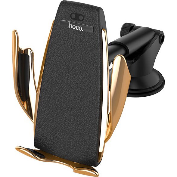 Incarcator auto HOCO CA34 Wireless Elegant Air Outlet, Quick Charge, Senzor IR, 10W, Auriu