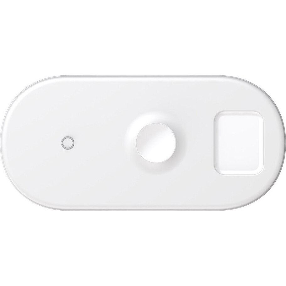 Incarcator retea Baseus Wireless Smart 3in1, Quick Charge, 17.5W, Alb