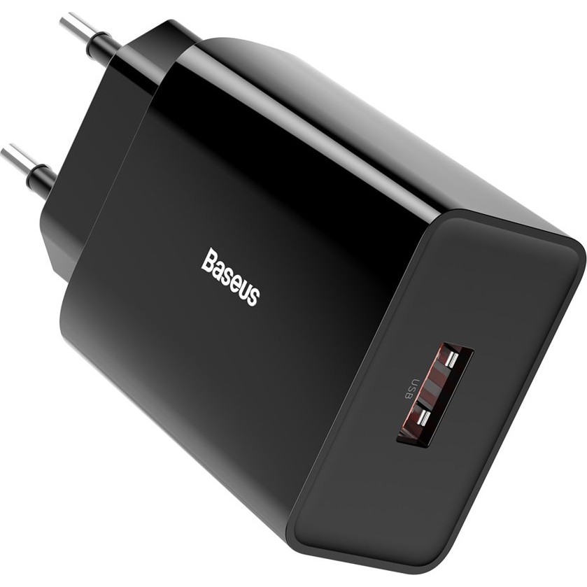 Incarcator Retea USB Baseus Speed Mini, Quick Charge, 18W, 1 X USB,CCFS-W01 Negru