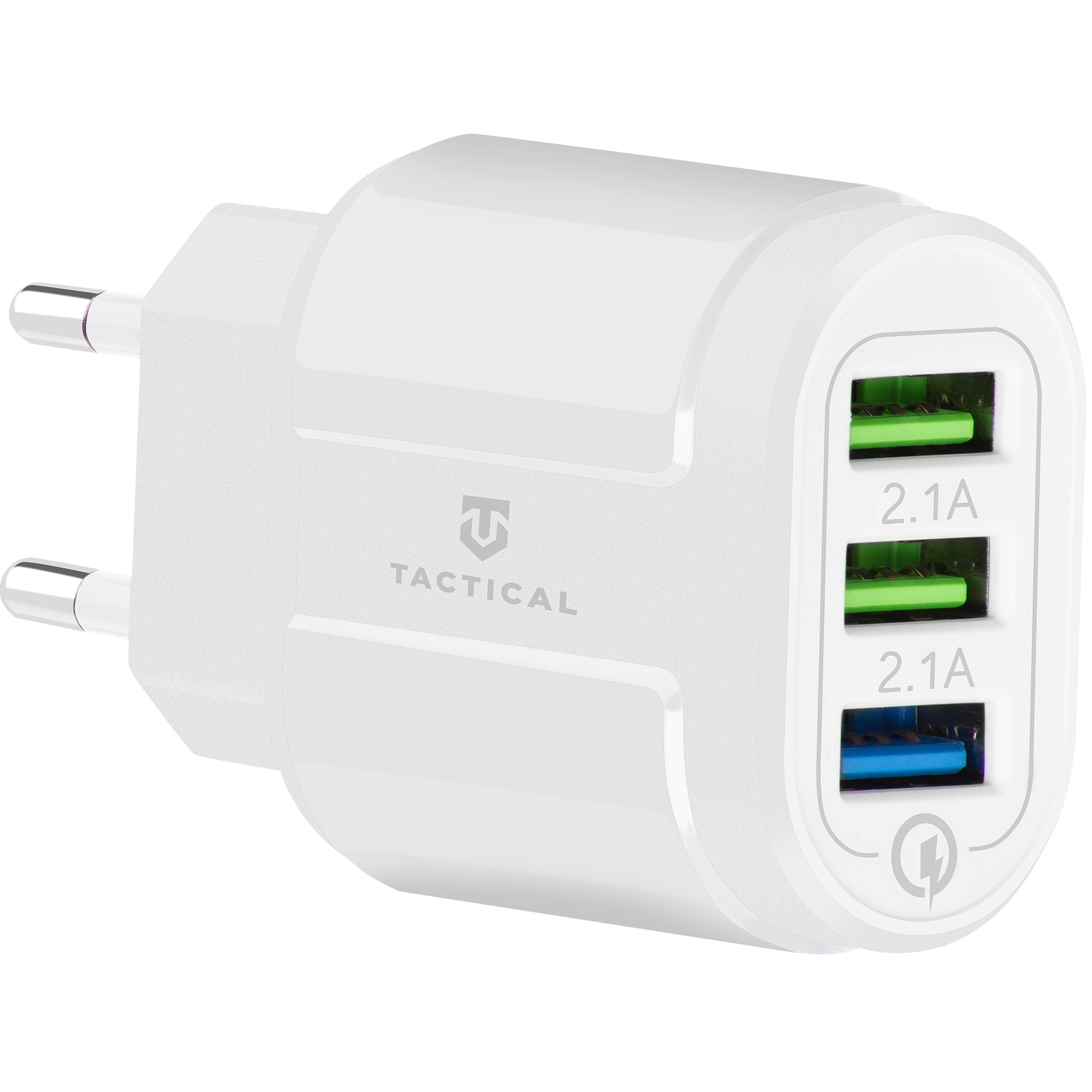 Incarcator retea Tactical 13-222 USB, 3 x USB, Quick Charge, 18W, Alb