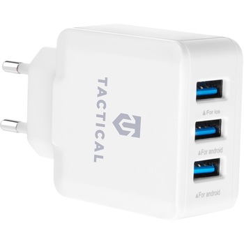 Incarcator retea Tactical LZ-043 USB, 3 x USB, 3.1A, Alb Incarcator retea Tactical LZ-043 USB, 3 x USB, 3.1A, Alb