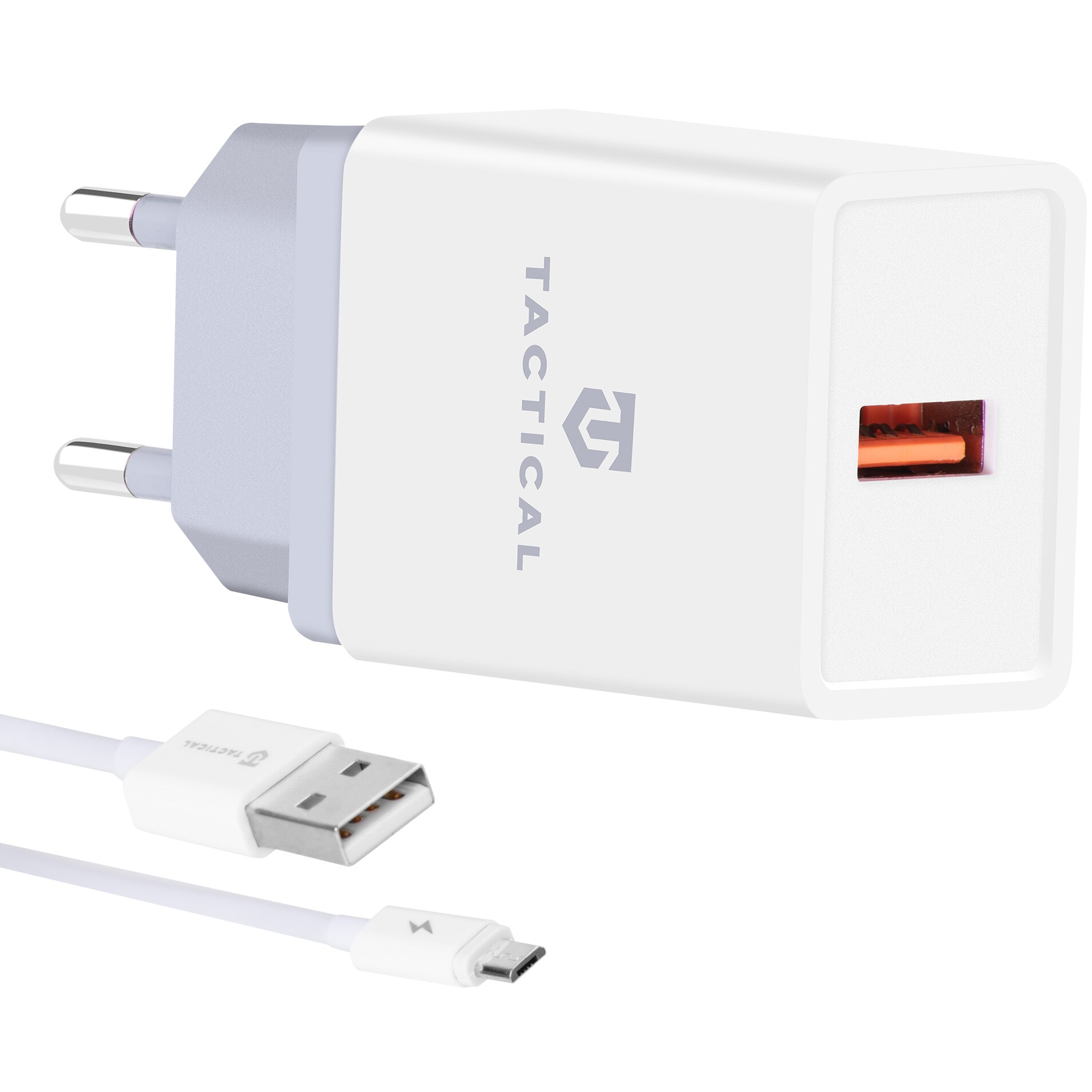 Incarcator retea Tactical LZ-067 cu cablu MicroUSB, 1 X USB, 3.1A, Alb