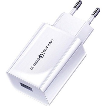 Incarcator retea Usams T22 USB, Quick Charge 3, 18W, Alb Incarcator retea Usams T22 USB, Quick Charge 3, 18W, Alb
